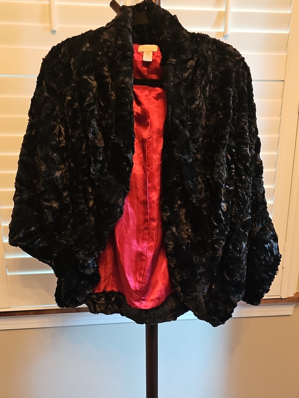 Chico's Velvet Victoria Racoon Jacket